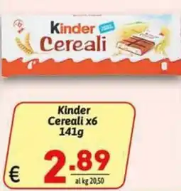 Ipercarni Kinder Cereali offerta