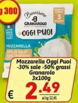 Ipercarni Mozzarella Oggi Puoi Granarolo offerta