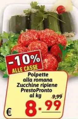 Ipercarni Polpette alla romana Zucchine ripiene PrestoPronto offerta
