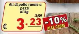 Ipercarni Ali di pollo rurale a pezzi offerta