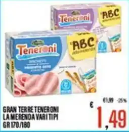 Supermercati EffePiù Gran Terre Teneroni la merenda vari tipi offerta