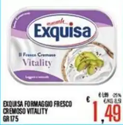 Supermercati EffePiù Exquisa formaggio fresco cremoso vitality offerta