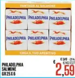 Supermercati EffePiù Philadelphia salmone offerta
