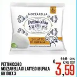 Supermercati EffePiù Pettinicchio Mozzarella di latte di bufala offerta