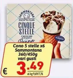 Ipercarni Cono 5 stelle Sammontana offerta