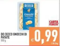 Pim Supermercati De Cecco gnocchi di patate offerta
