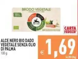 Pim Supermercati Alce Nero Bio dado vegetale senza olio di palma offerta