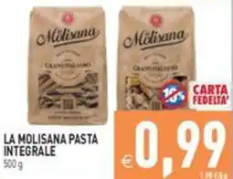 Pim Supermercati La Molisana pasta integrale offerta