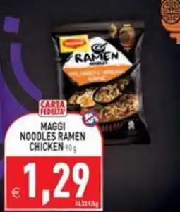 Pim Supermercati Maggi noodles ramen chicken offerta