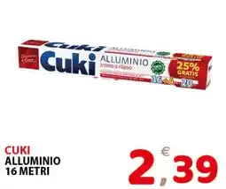 Il Centro Superstore Cuki alluminio offerta