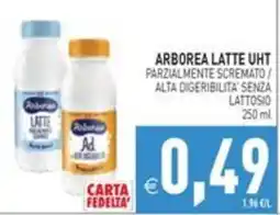 Pim Supermercati Arborea latte UHT parzialmente scremato senza lattosio offerta