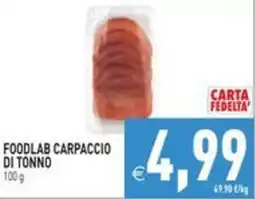 Pim Supermercati Foodlab carpaccio di tonno offerta