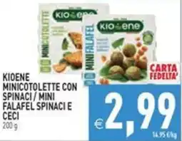 Pim Supermercati Kioene minicotolette con spinaci / mini falafel spinaci e ceci offerta