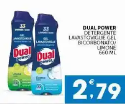 Sisa Dual power detergente lavastoviglie gel bicarbonato/limone offerta
