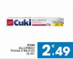Sisa Cuki alluminio trama a rilievo offerta