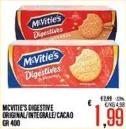 Supermercati EffePiù McVitie's Digestives offerta