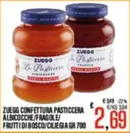 Supermercati EffePiù Zuegg confettura pasticcera albicocche/fragole/frutti di bosco/ciliegia offerta