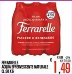 Supermercati EffePiù Ferrarelle acqua effervescente naturale offerta