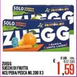 Supermercati EffePiù Zuegg succhi di frutta offerta