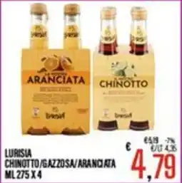 Supermercati EffePiù Lurisia Chinotto/Gazzosa/Aranciata offerta