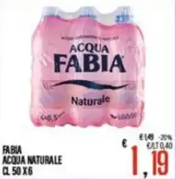 Supermercati EffePiù Acqua Fabia Naturale offerta
