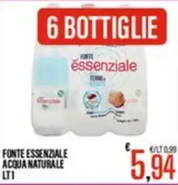 Supermercati EffePiù Fonte essenziale acqua naturale offerta