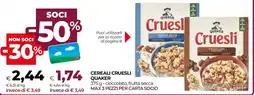 Unicoop Quaker Cereali Cruesli offerta