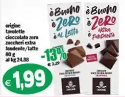 Il Castoro Supermercati è Buono è Zero cioccolato zero zuccheri extra fondente offerta