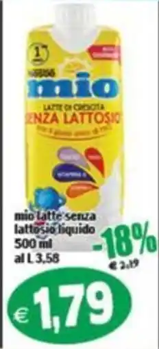 Il Castoro Supermercati mio latte senza lattosio offerta