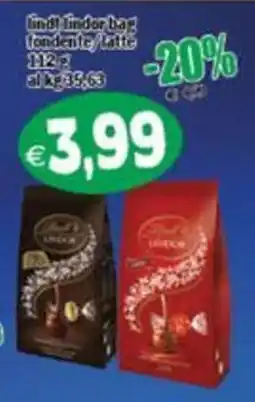 Il Castoro Supermercati Lindt Lindor bag fondente / latte offerta