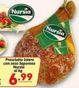 Ipercarni Prosciutto intero con osso Saporoso Nursia offerta