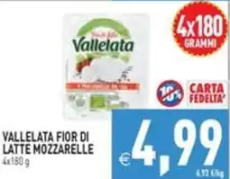 Pim Supermercati Vallelata Fior di Latte Mozzarella offerta