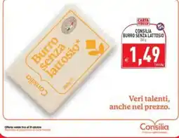 Pim Supermercati Burro senza lattosio Consilia offerta