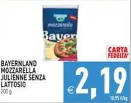 Pim Supermercati Baviera mozzarella julienne senza lattosio offerta