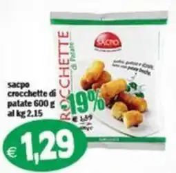 Il Castoro Supermercati SACRO crocchette di patate offerta