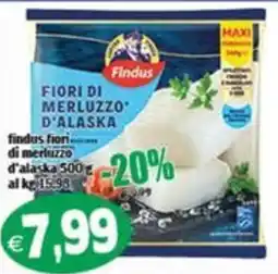 Il Castoro Supermercati Findus fiori di merluzzo d'alaska offerta