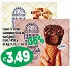 Il Castoro Supermercati cono 5 stelle sammontana offerta