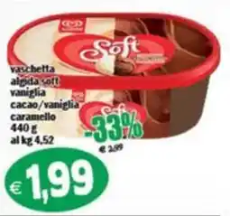 Il Castoro Supermercati Algida vaschetta soft vaniglia cacao offerta
