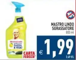 Pim Supermercati Mastro Lindo sgrassatore offerta