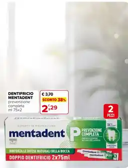 Iperal Dentifricio Mentadent prevenzione completa offerta