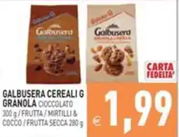Pim Supermercati Galbusera cereali g granola cioccolato offerta