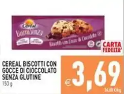 Pim Supermercati Cereal biscotti con gocce di cioccolato senza glutine offerta