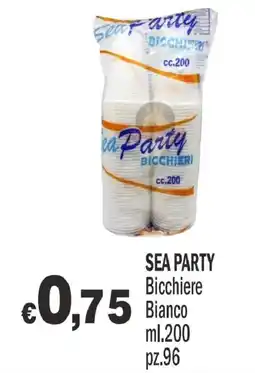 Primo Prezzo Sea Party Bicchiere Bianco offerta
