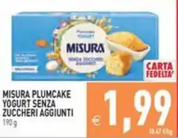 Pim Supermercati Misura plumcake yogurt senza zuccheri aggiunti offerta