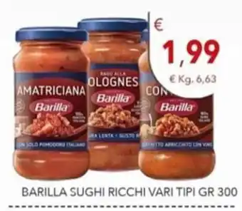 Barilla sughi ricchi vari tipi