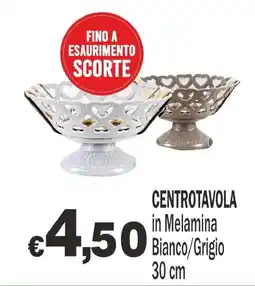Primo Prezzo Centrotavola in Melamina Bianco/Grigio offerta