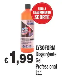 Primo Prezzo Lysoform Disgorgante Gel Professional offerta