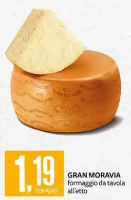 PRO7 Supermercati Gran Moravia formaggio da tavola offerta