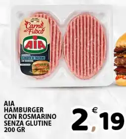 Il Centro Superstore AIA Hamburger con rosmarino senza glutine offerta