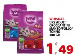 Il Centro Superstore Whiskas Dry Adult Croccantini Manzo/Pollo/Tonno offerta